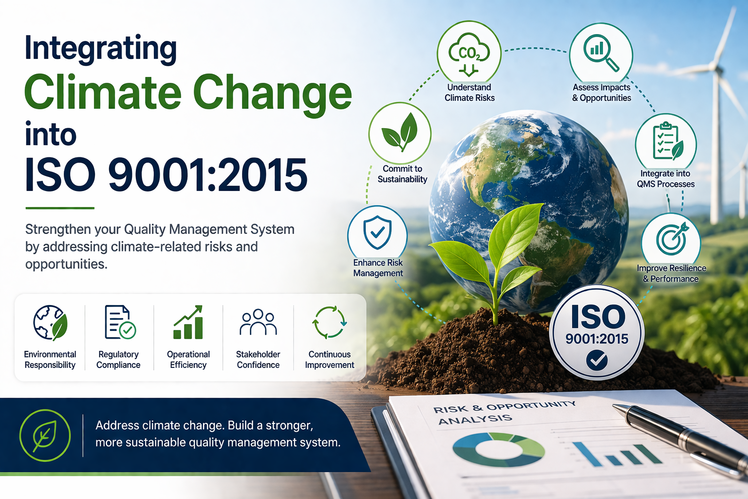 Integrating climate change into ISO 9001 quality management system risk management